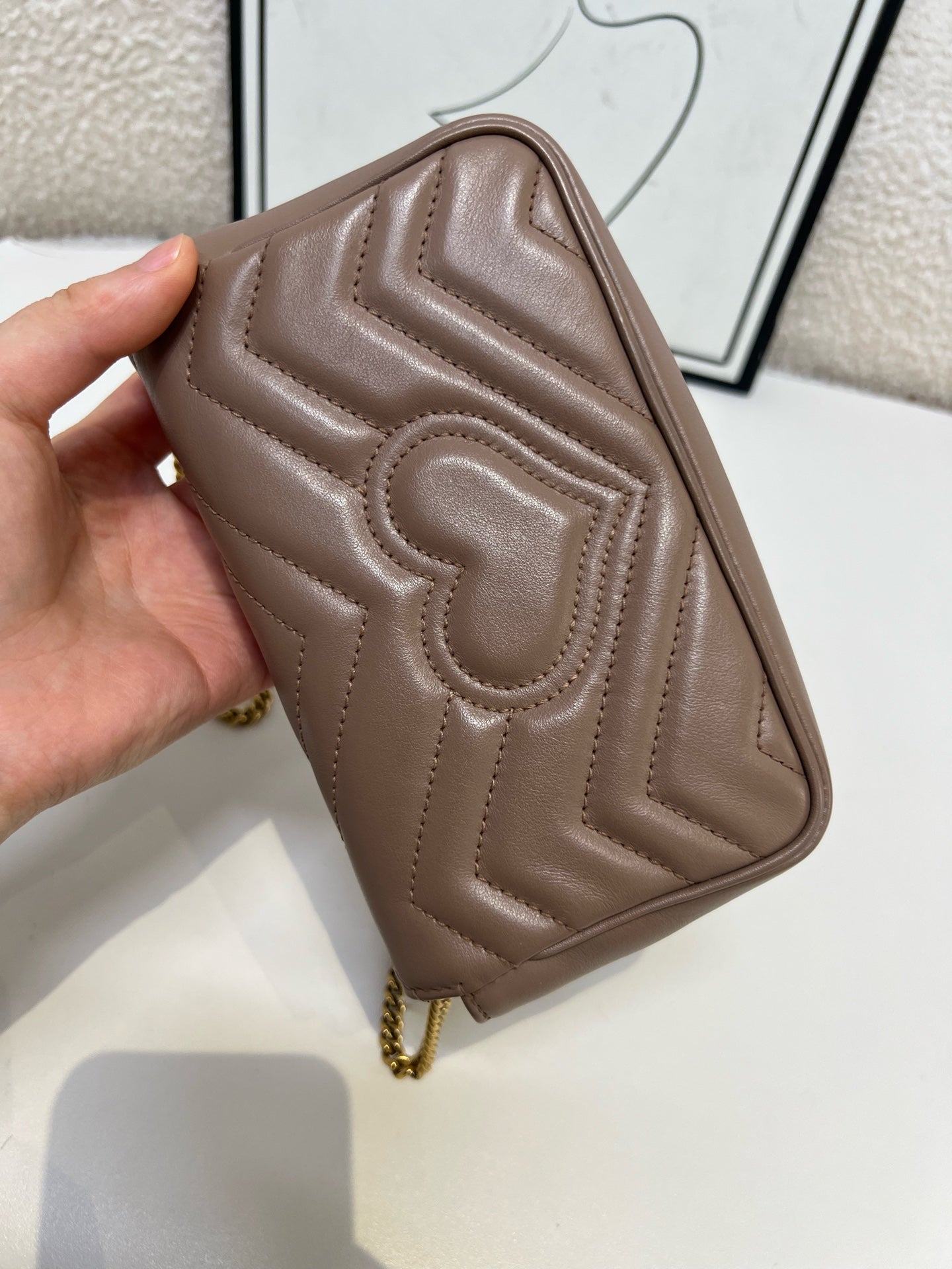 Gucci - GG Marmont - Leather - Beige - (mini)