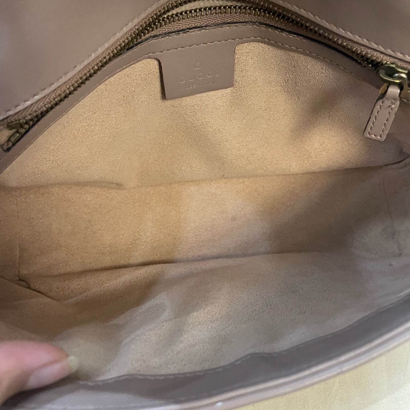Gucci - GG Marmont - Leather - Beige - (small)