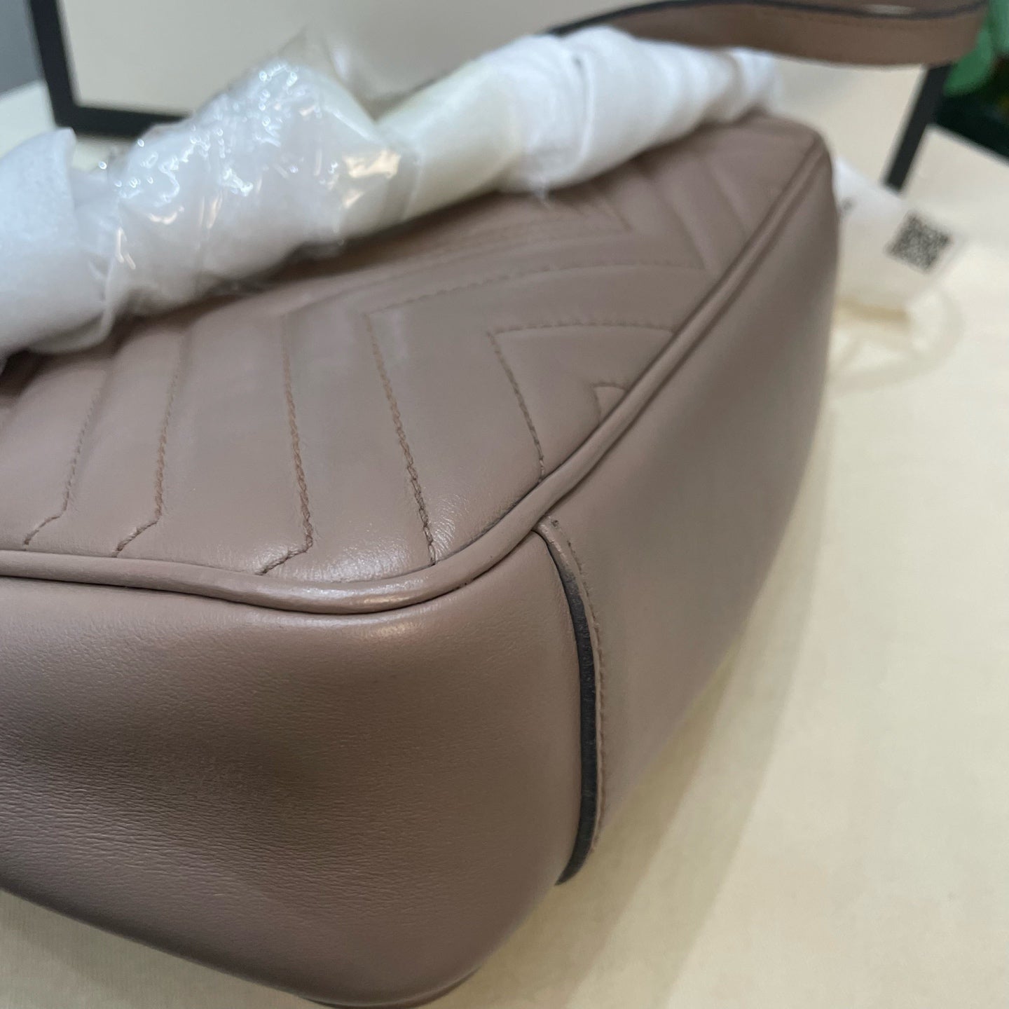 Gucci - GG Marmont - Leather - Beige - (small)