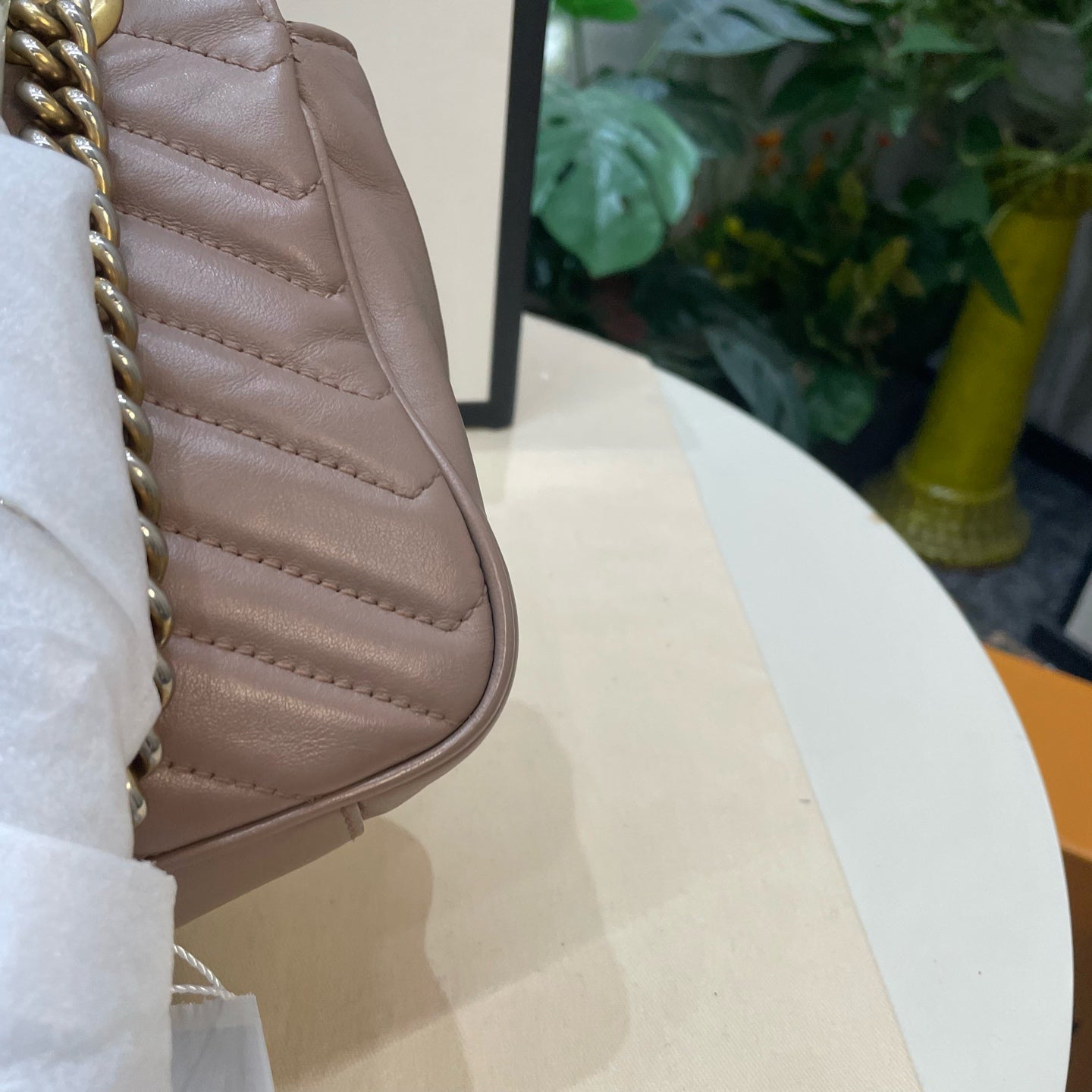 Gucci - GG Marmont - Leather - Beige - (small)