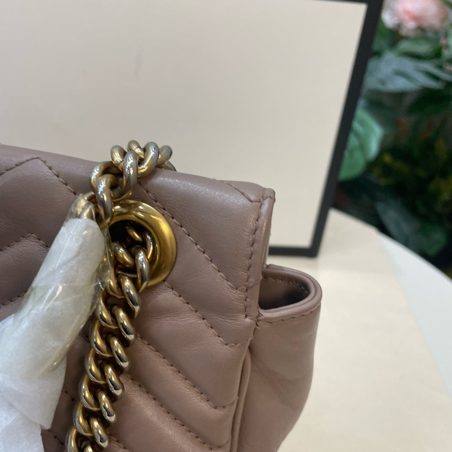 Gucci - GG Marmont - Leather - Beige - (small)