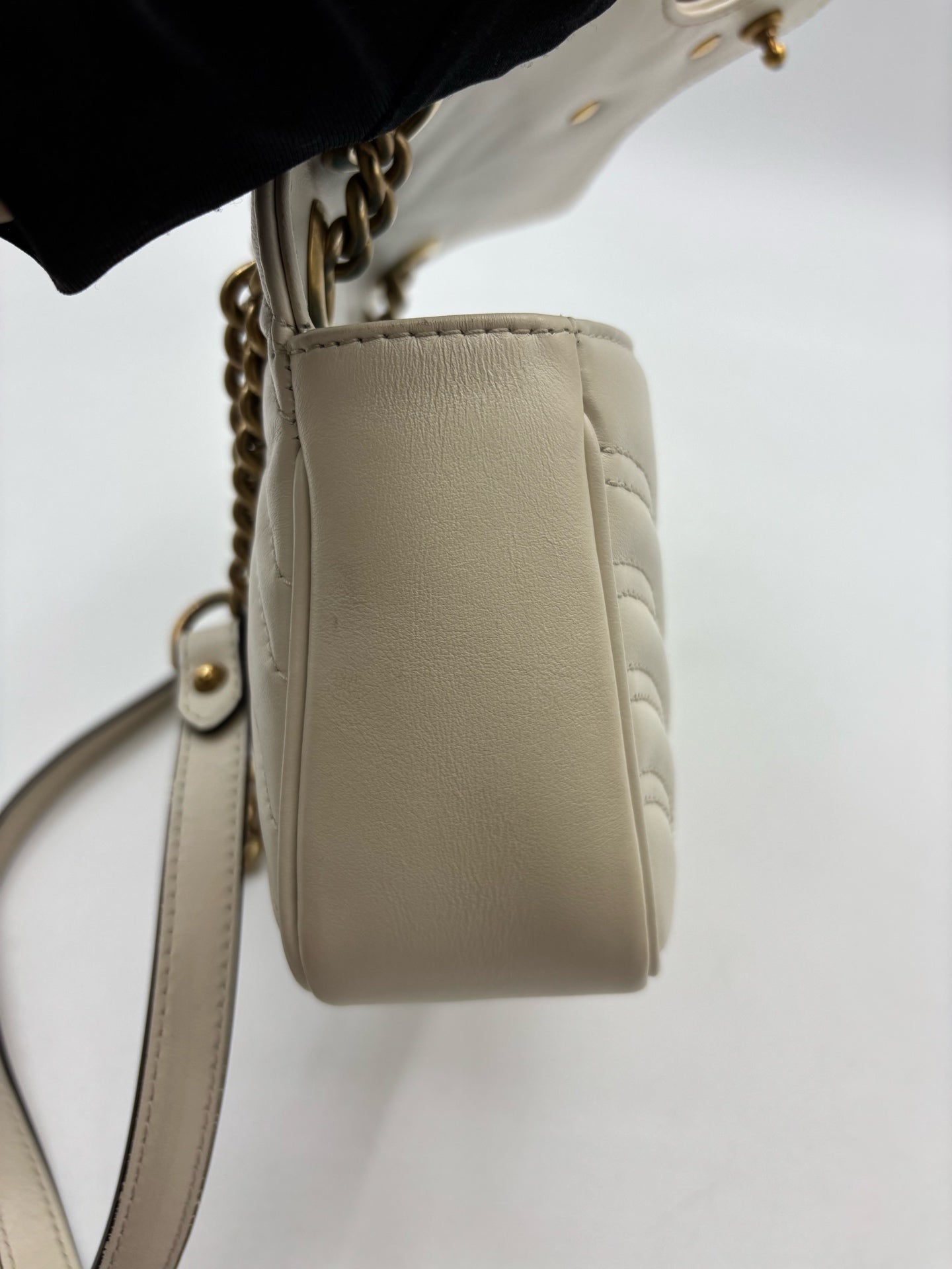 Gucci - GG Marmont - Leather - Beige - (small)