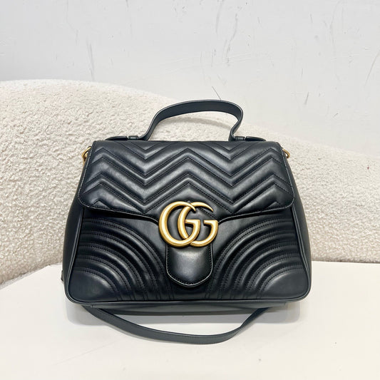 Gucci - GG Marmont - Leather - Black