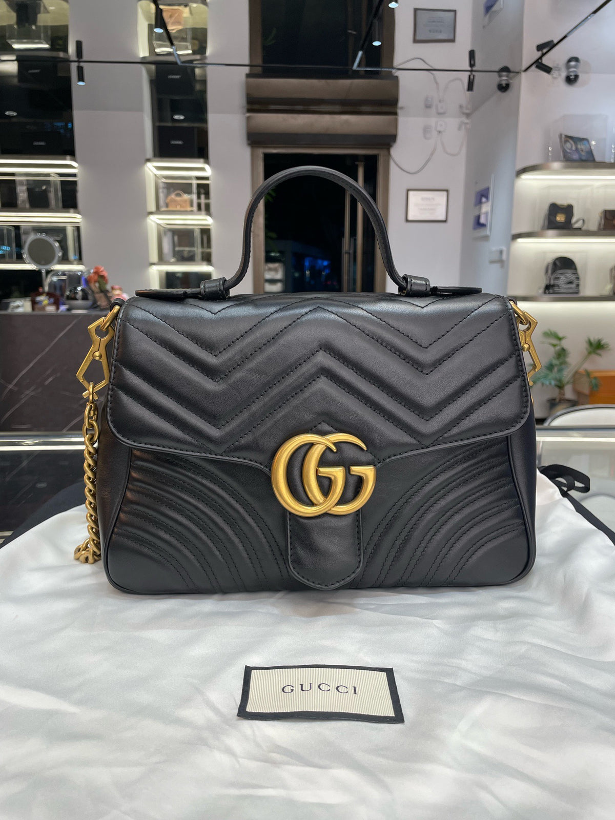 Gucci - GG Marmont - Leather - Black