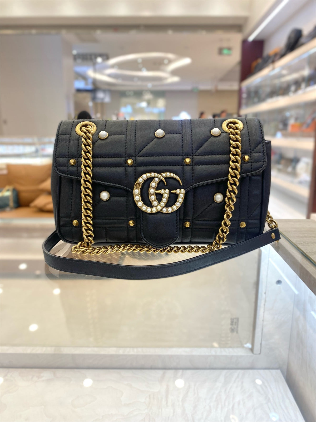 Gucci - GG Marmont - Leather - Black - (medium)