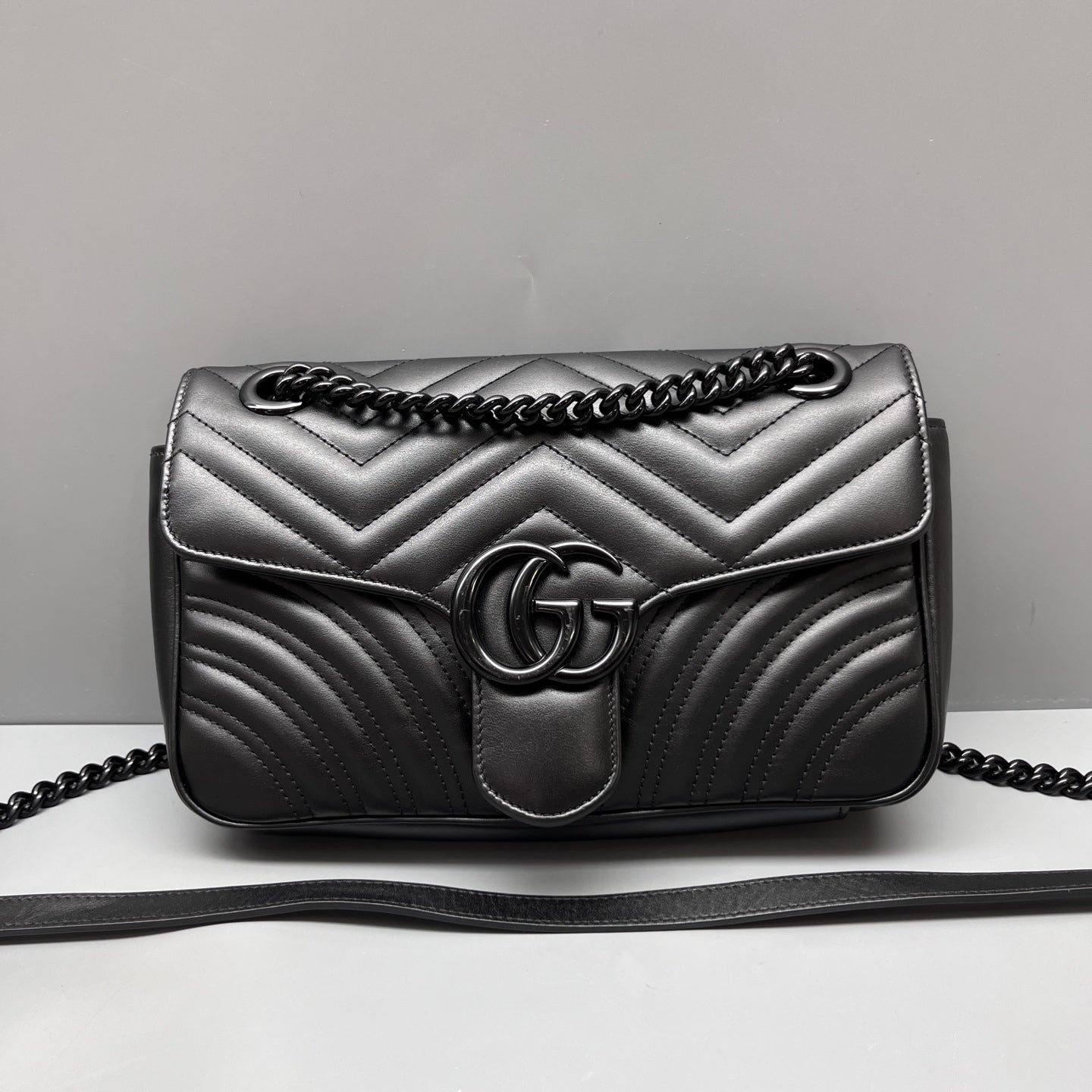 Gucci - GG Marmont - Leather - Black - (medium)