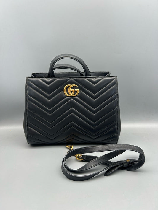 Gucci - GG Marmont - Leather - Black - (medium)