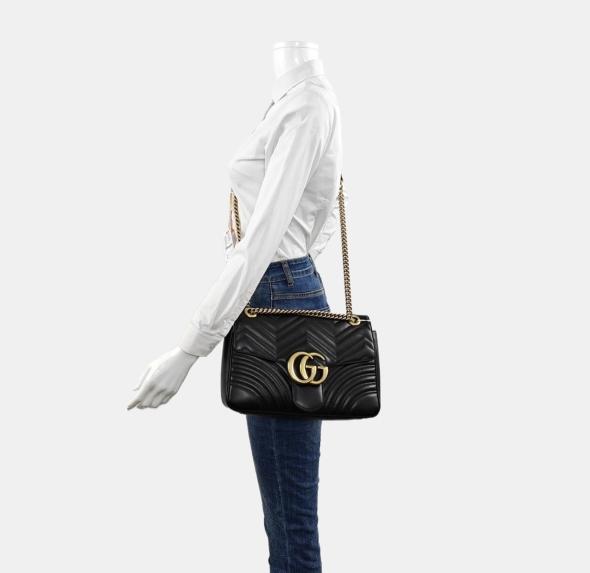Gucci - GG Marmont - Leather - Black - (medium)