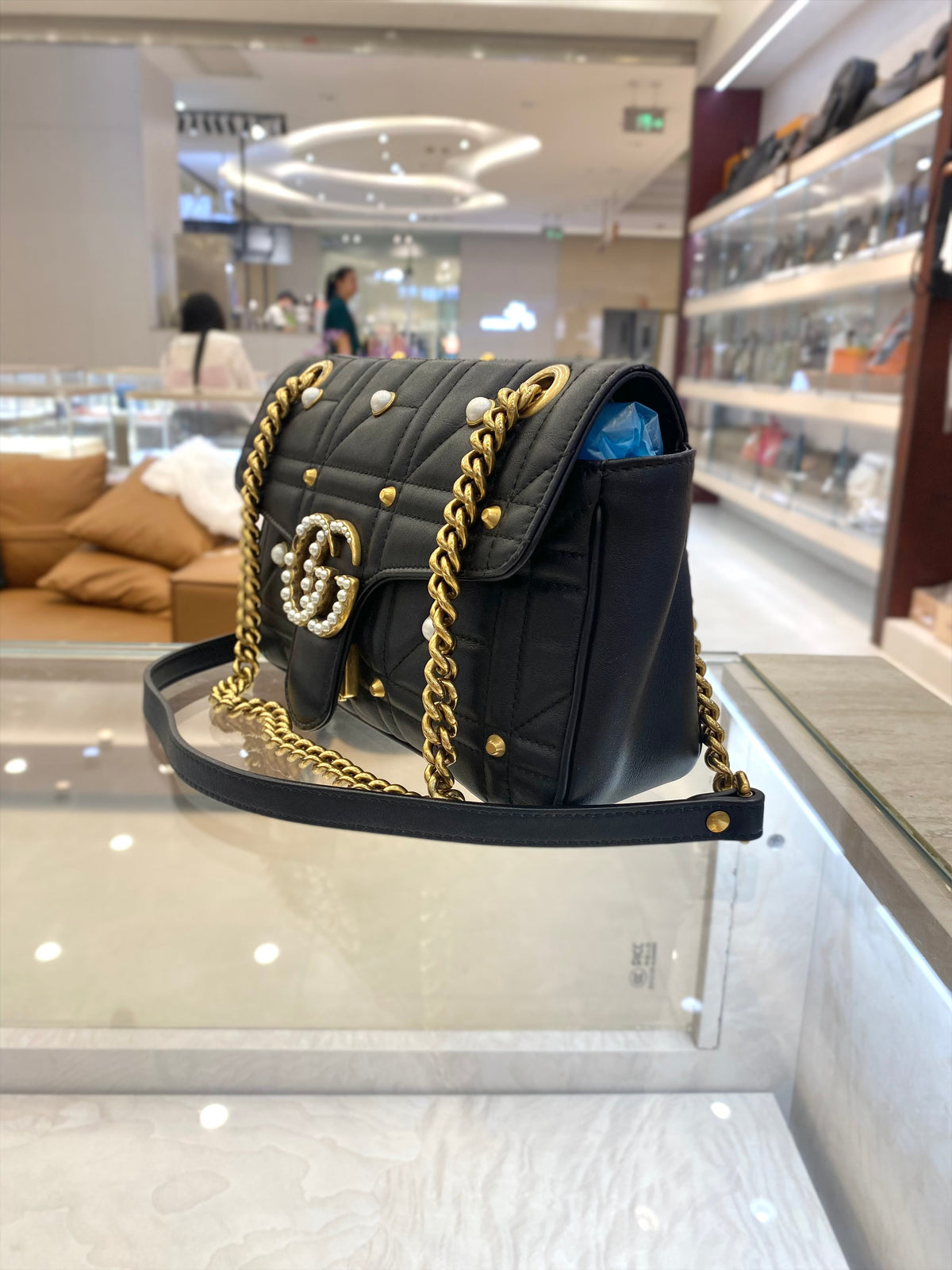 Gucci - GG Marmont - Leather - Black - (medium)