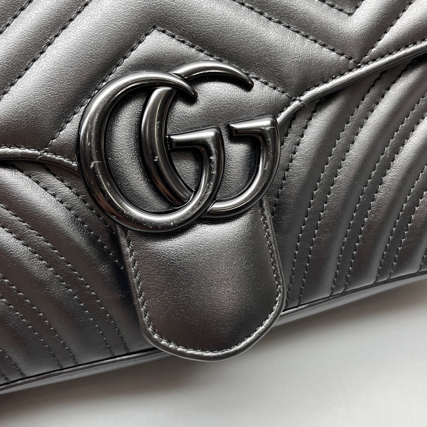 Gucci - GG Marmont - Leather - Black - (medium)
