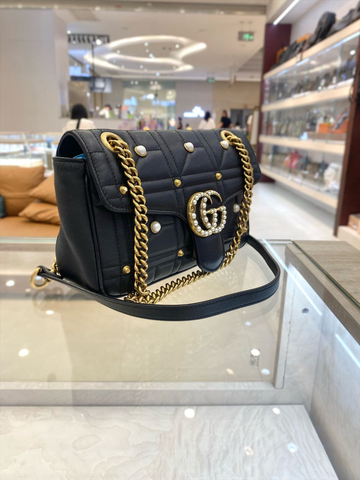 Gucci - GG Marmont - Leather - Black - (medium)