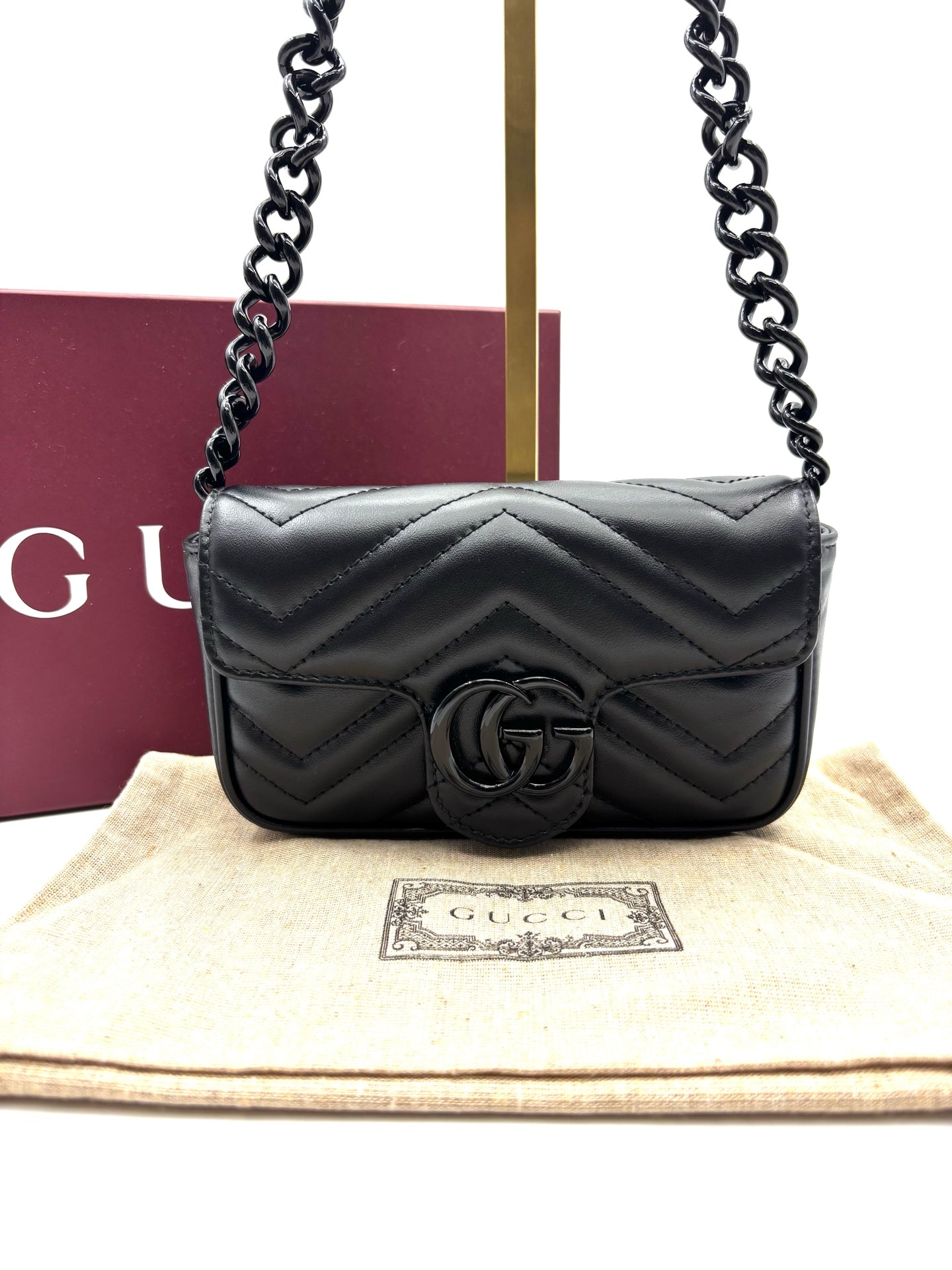 Gucci - GG Marmont - Leather - Black - (mini)