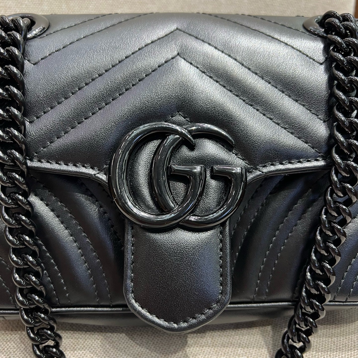Gucci - GG Marmont - Leather - Black - (mini)