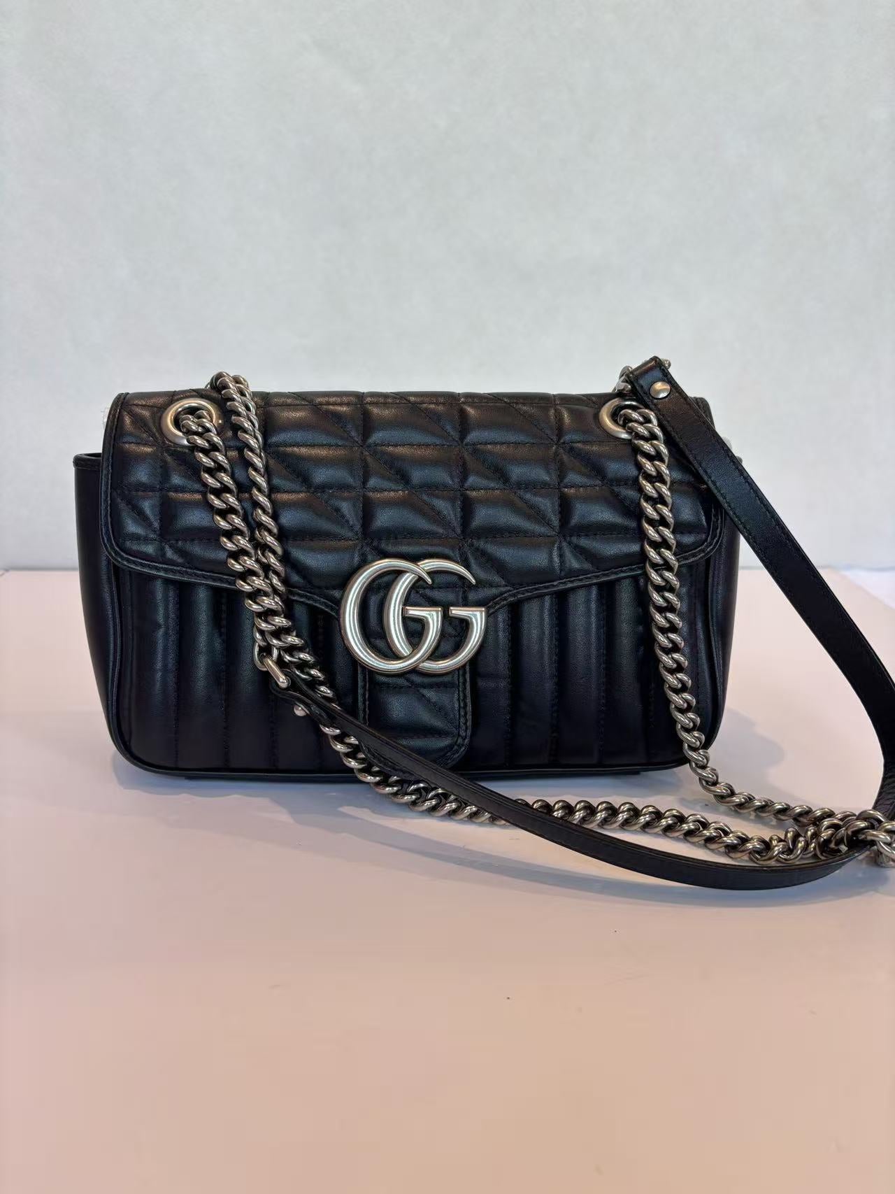 Gucci - GG Marmont - Leather - Black - (small)