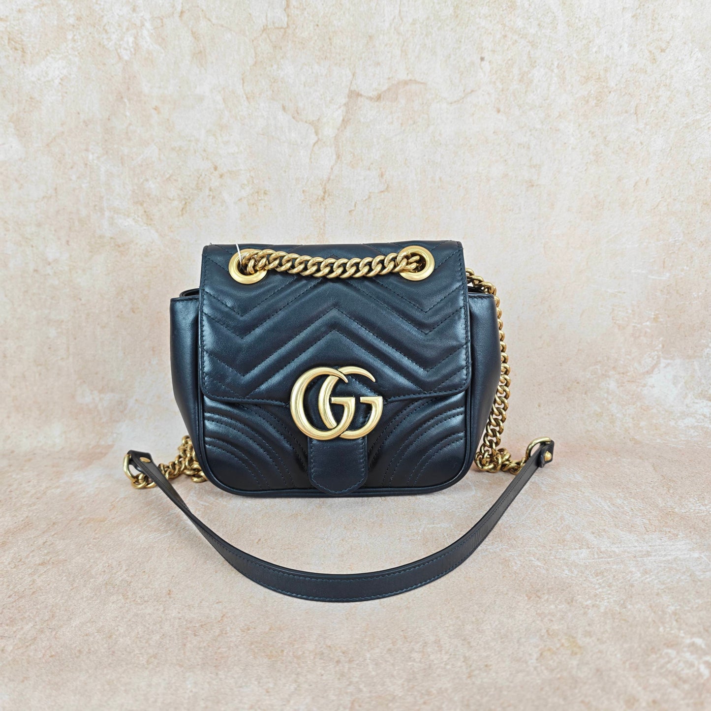 Gucci - GG Marmont - Leather - Black - (small)