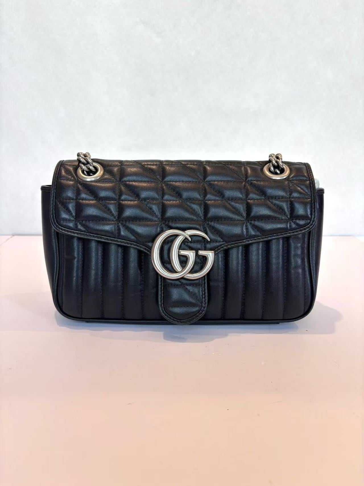 Gucci - GG Marmont - Leather - Black - (small)