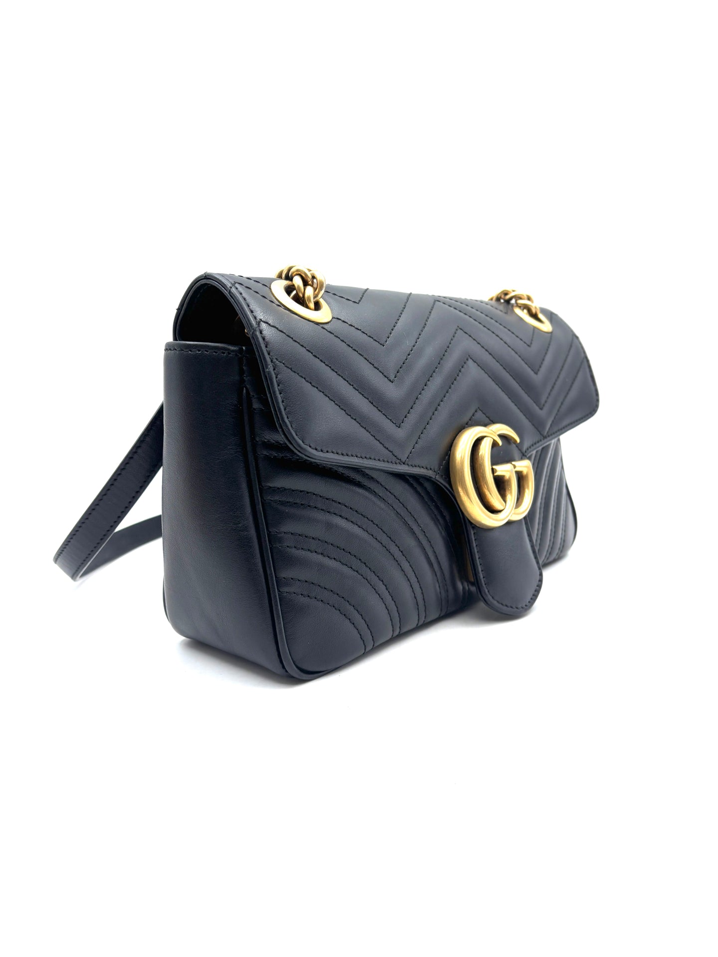 Gucci - GG Marmont - Leather - Black - (Small)