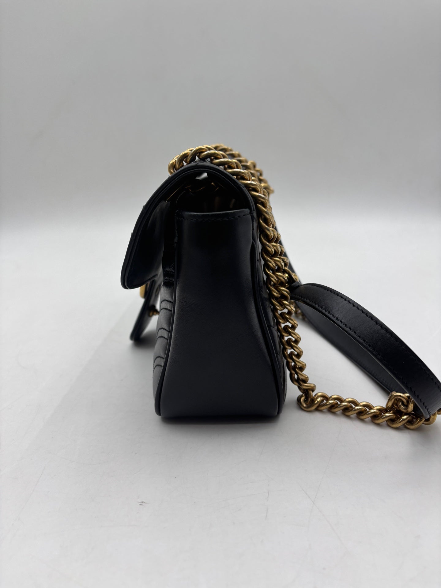 Gucci - GG Marmont - Leather - Black - (Small)