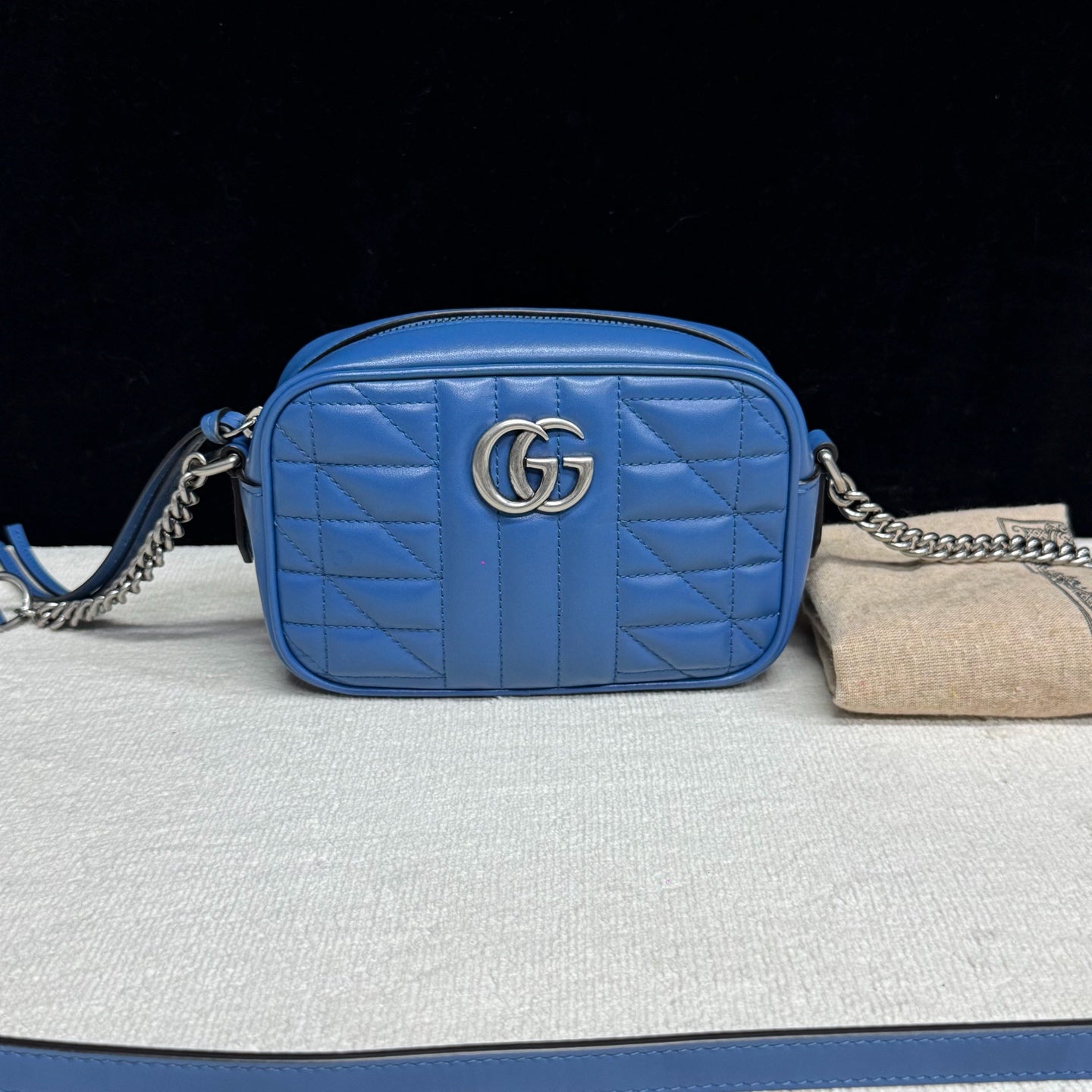 Gucci - GG Marmont - Leather - Blue - (mini)