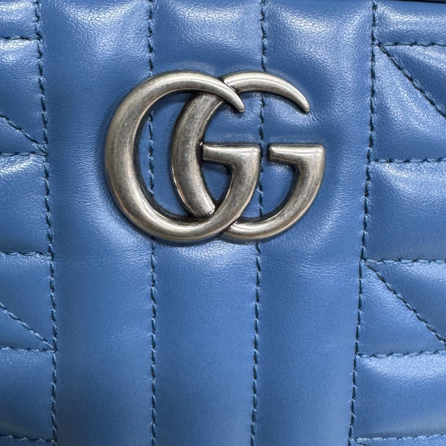 Gucci - GG Marmont - Leather - Blue - (mini)