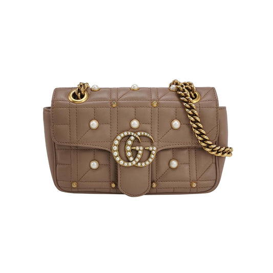 Gucci - GG Marmont - Leather - Brown - (small)