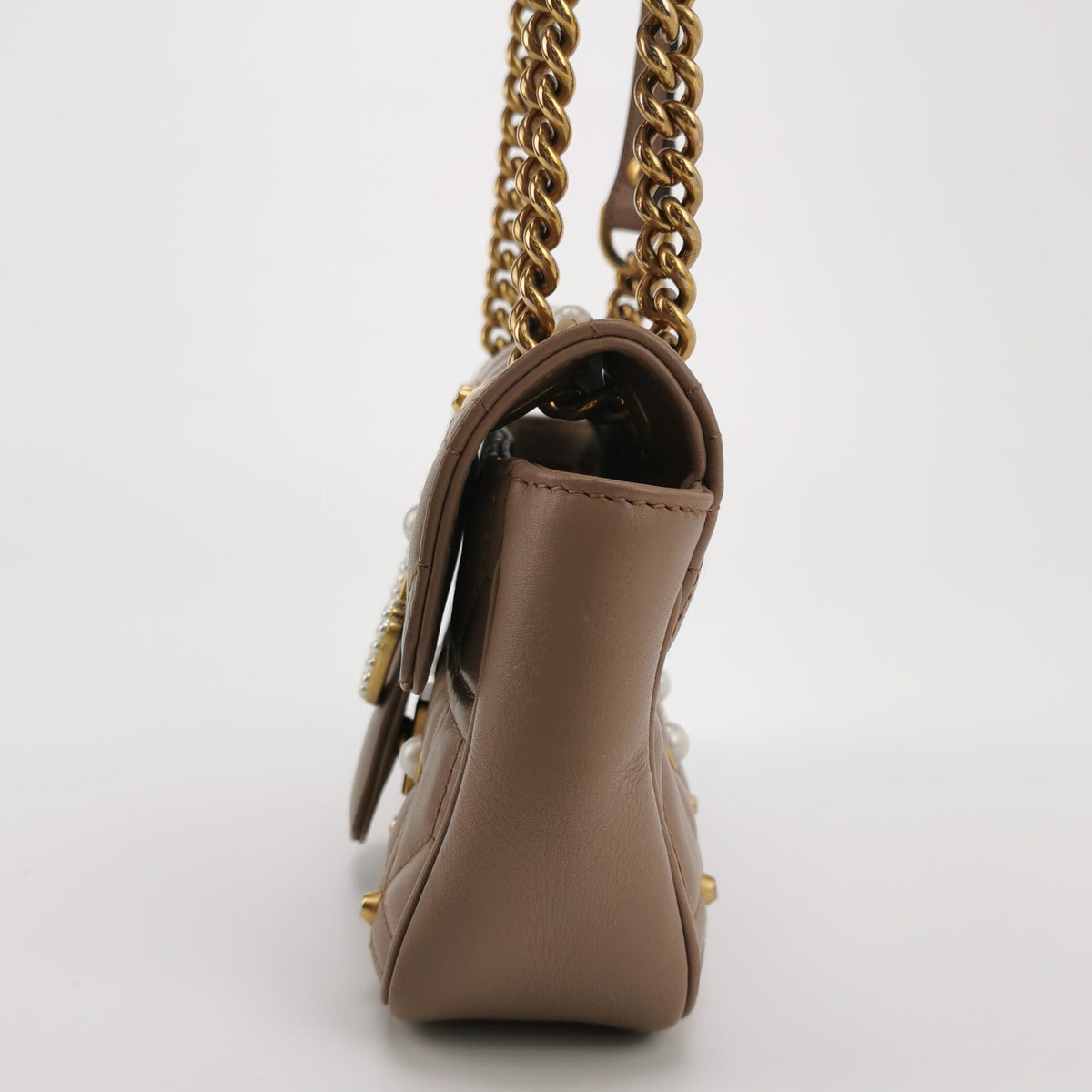 Gucci - GG Marmont - Leather - Brown - (small)