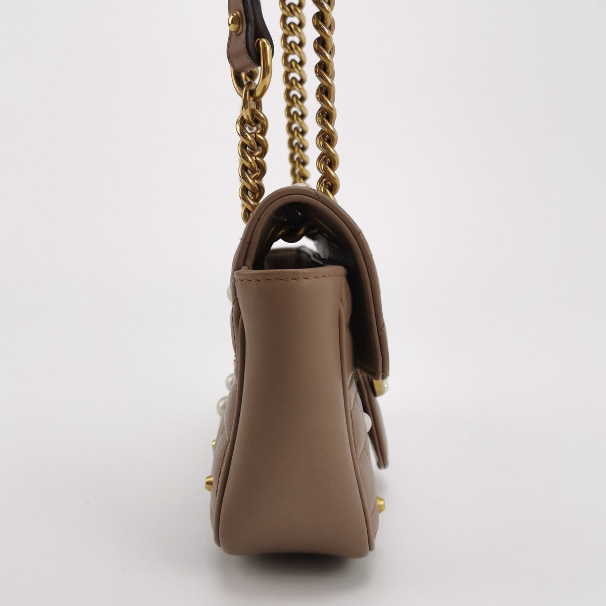 Gucci - GG Marmont - Leather - Brown - (small)
