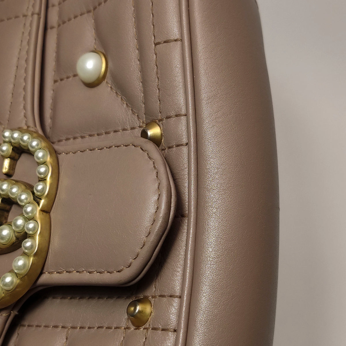 Gucci - GG Marmont - Leather - Brown - (small)