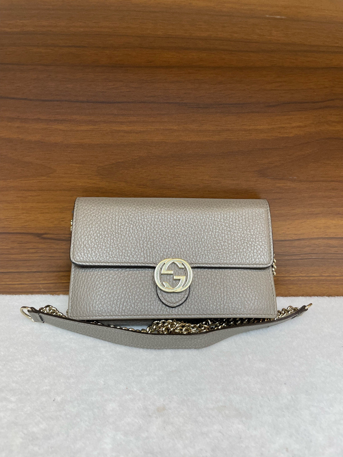 Gucci - GG Marmont - Leather - Grey - (small)