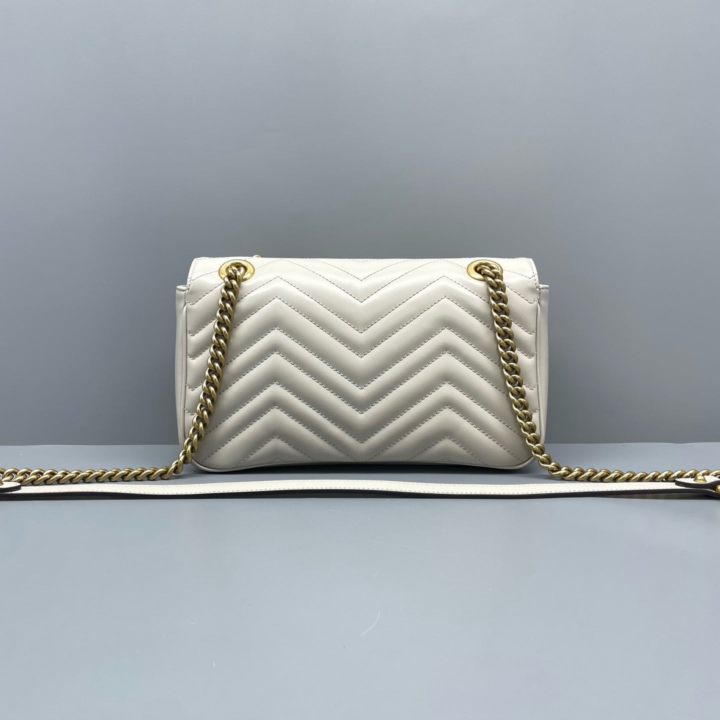 Gucci - GG Marmont - Leather - Grey - (small)