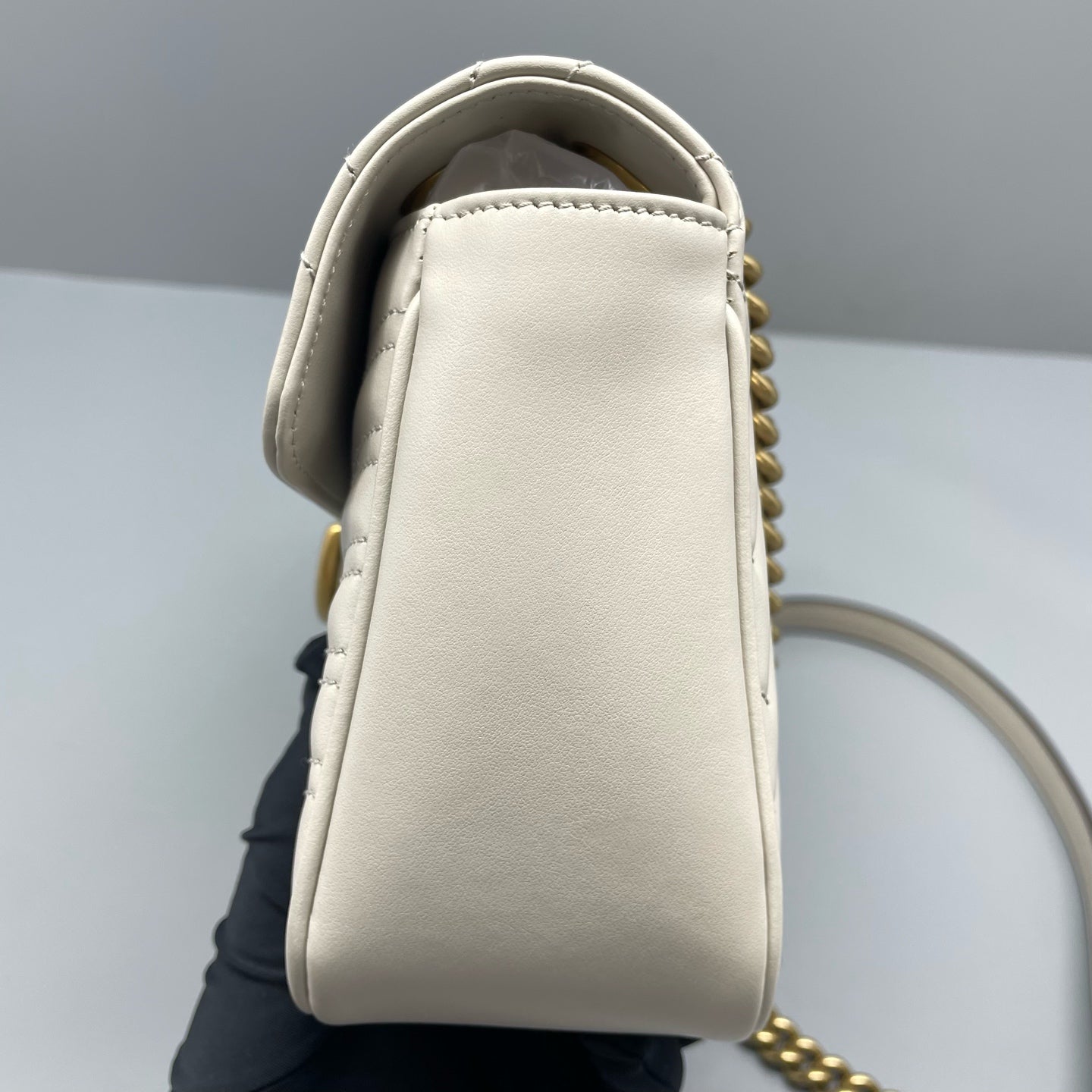Gucci - GG Marmont - Leather - Grey - (small)