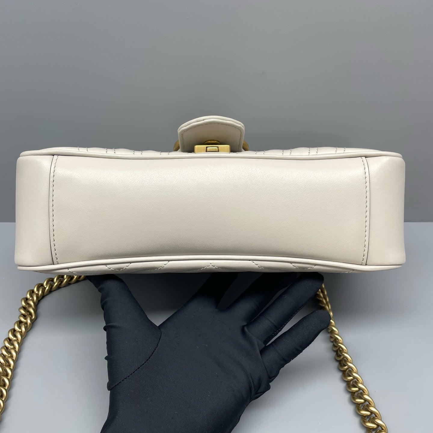 Gucci - GG Marmont - Leather - Grey - (small)