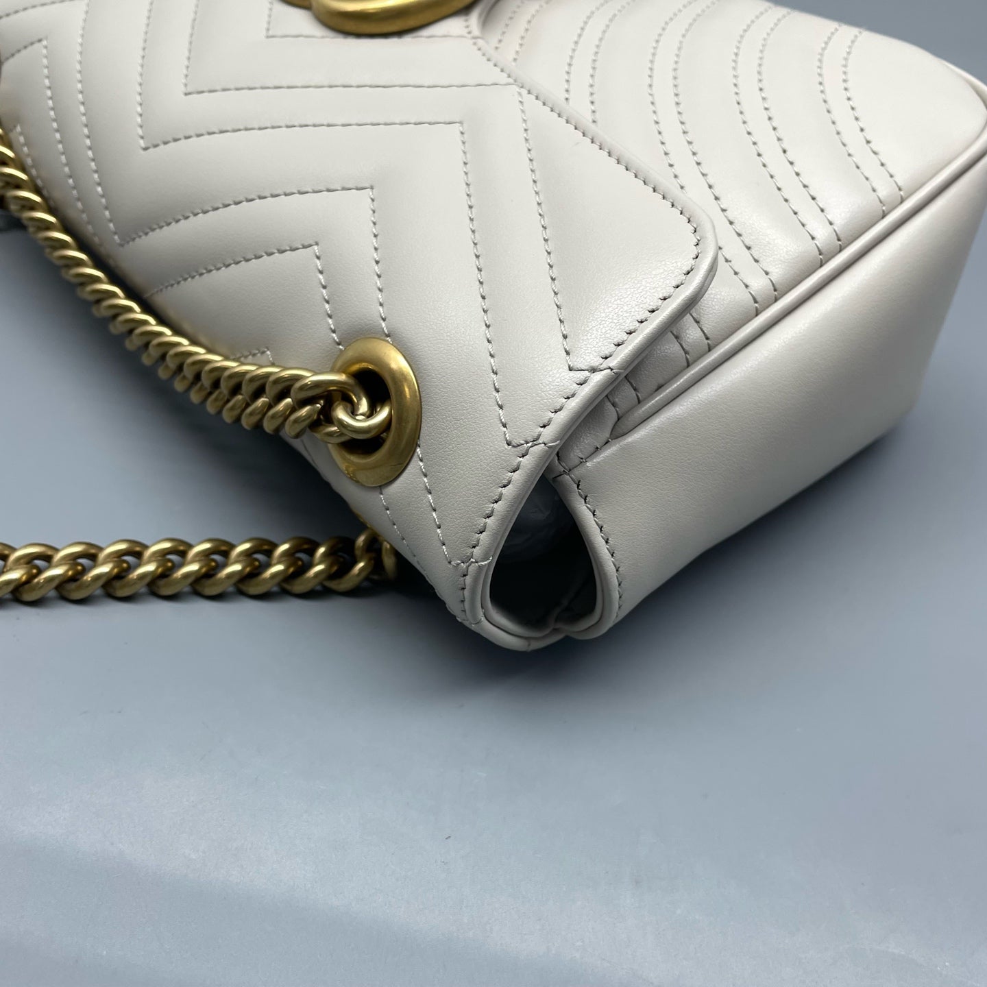 Gucci - GG Marmont - Leather - Grey - (small)