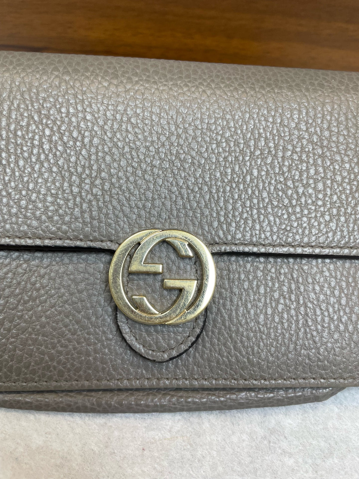 Gucci - GG Marmont - Leather - Grey - (small)