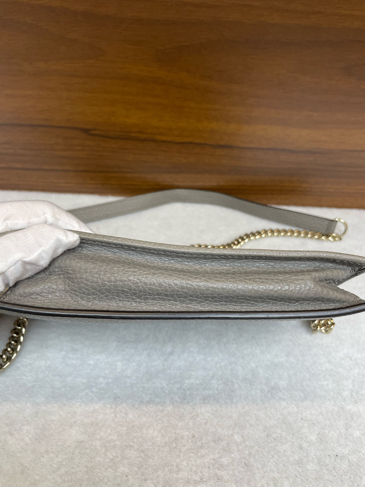 Gucci - GG Marmont - Leather - Grey - (small)