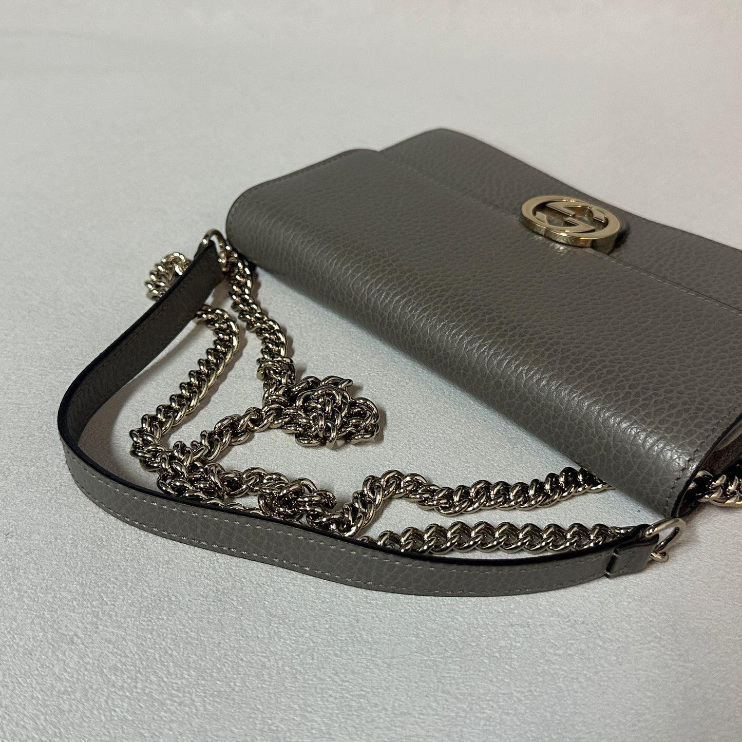 Gucci - GG Marmont - Leather - Grey - (small)