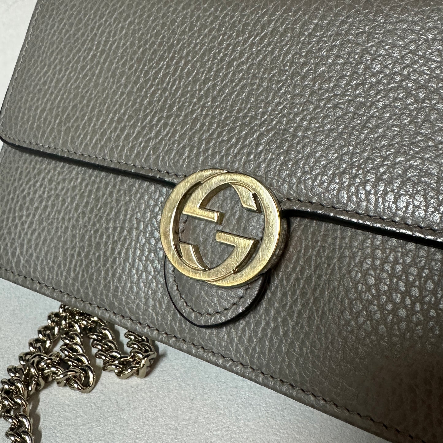Gucci - GG Marmont - Leather - Grey - (small)