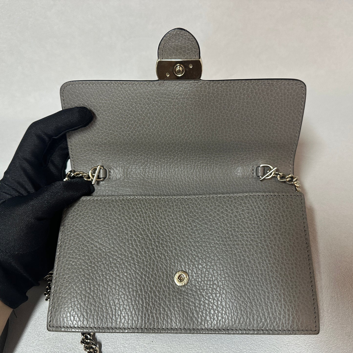 Gucci - GG Marmont - Leather - Grey - (small)