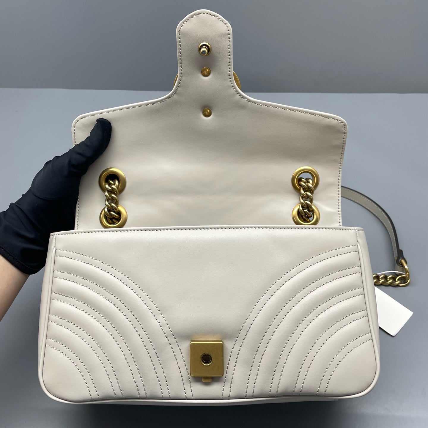 Gucci - GG Marmont - Leather - Grey - (small)