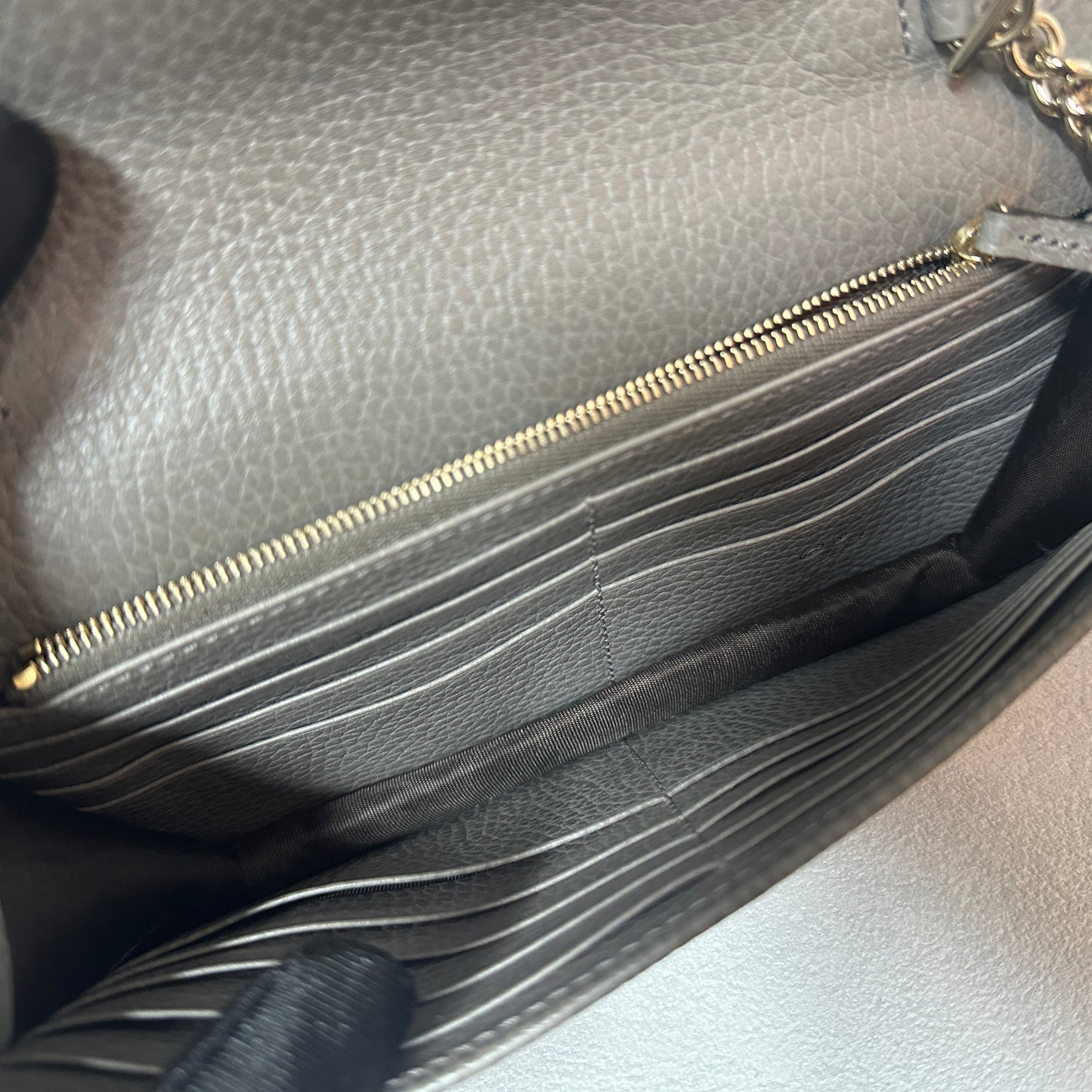 Gucci - GG Marmont - Leather - Grey - (small)