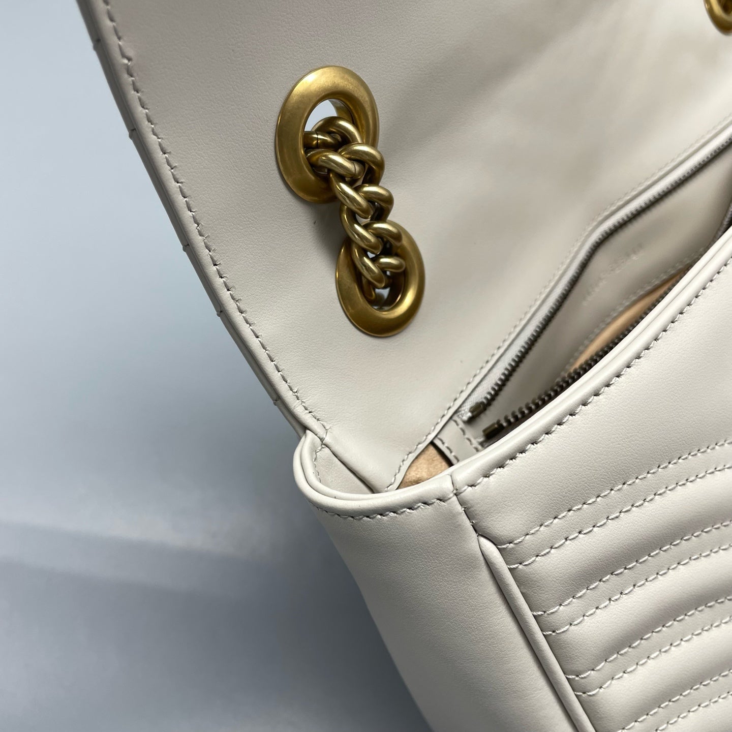Gucci - GG Marmont - Leather - Grey - (small)