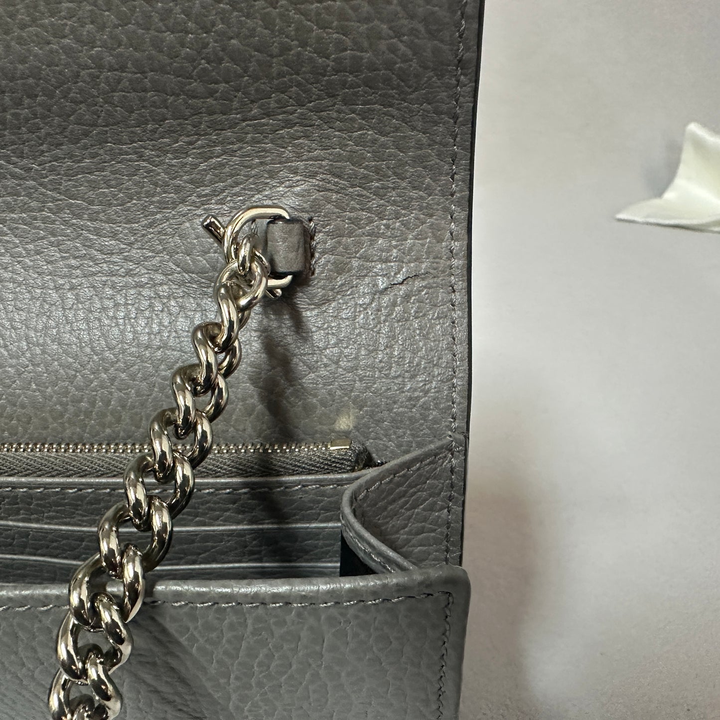 Gucci - GG Marmont - Leather - Grey - (small)
