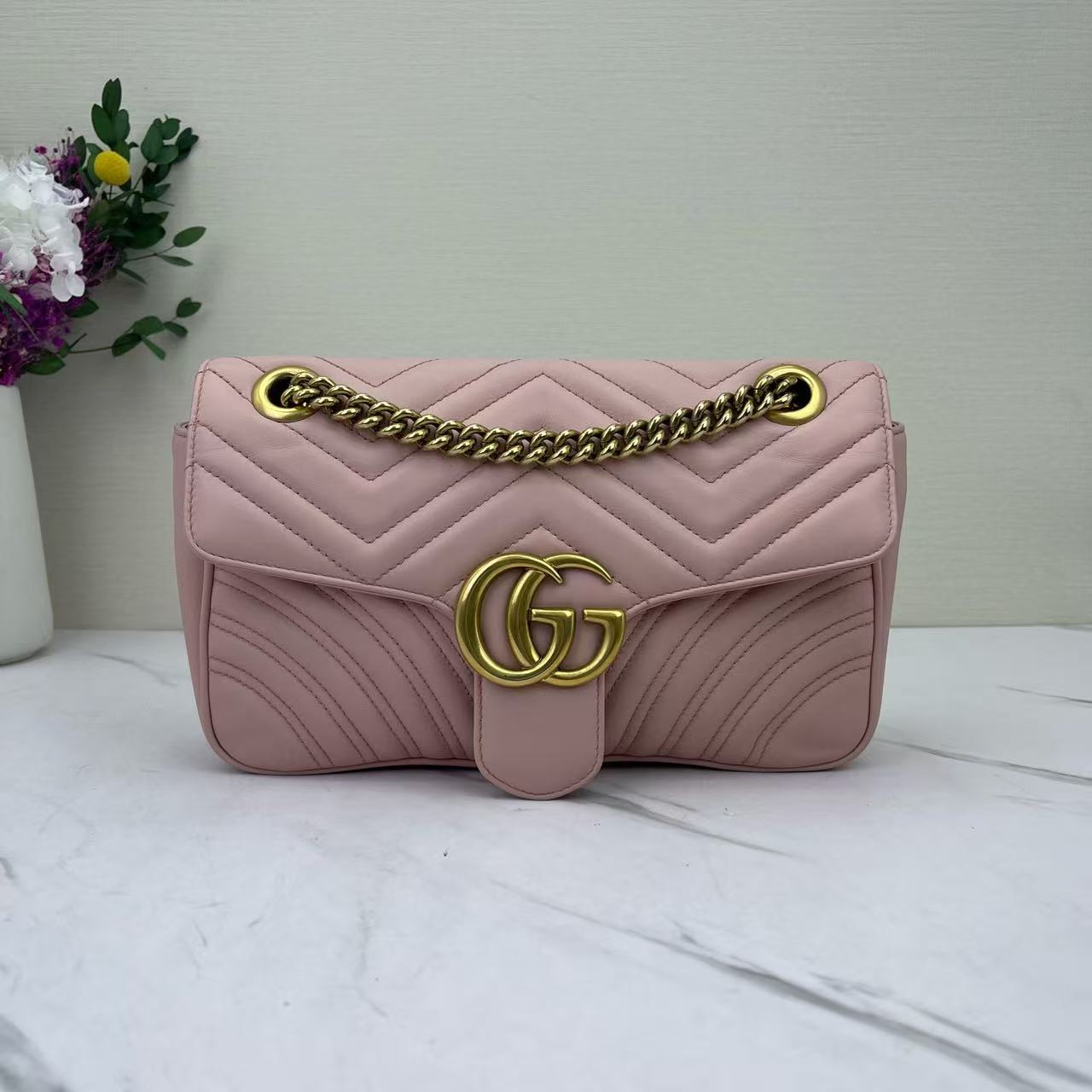 Gucci - GG Marmont - Leather - Pink - (medium)
