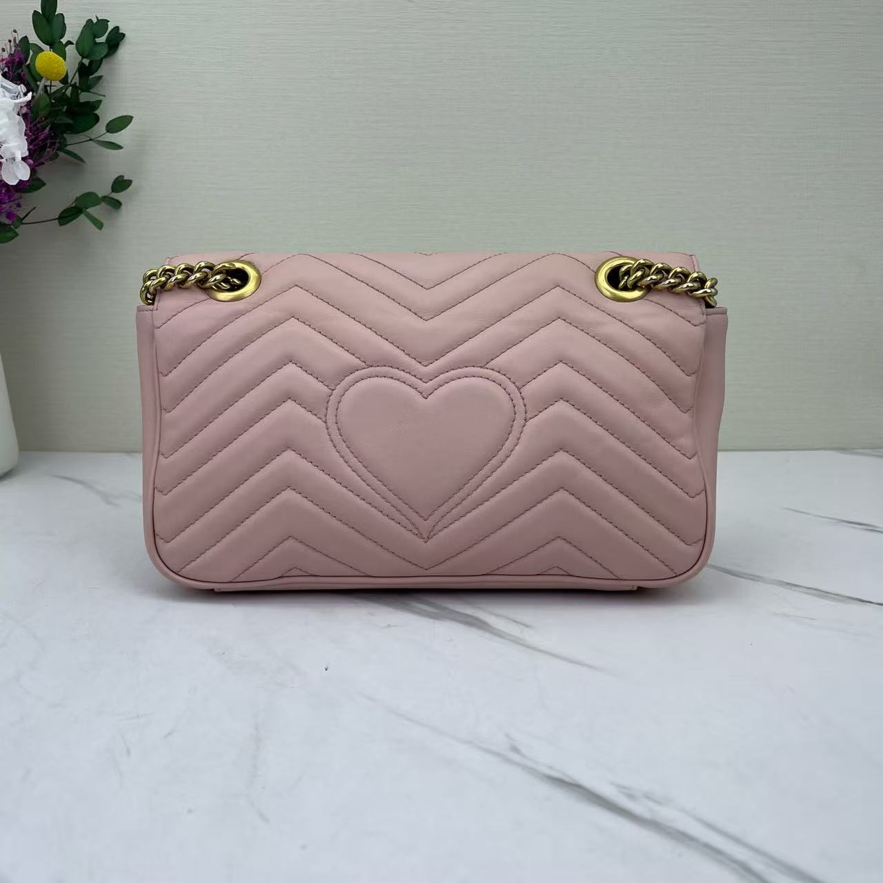 Gucci - GG Marmont - Leather - Pink - (medium)
