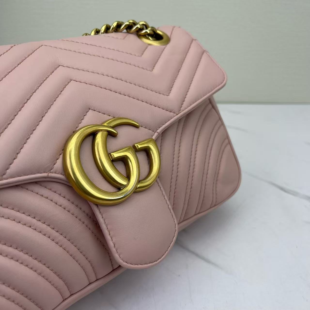 Gucci - GG Marmont - Leather - Pink - (medium)