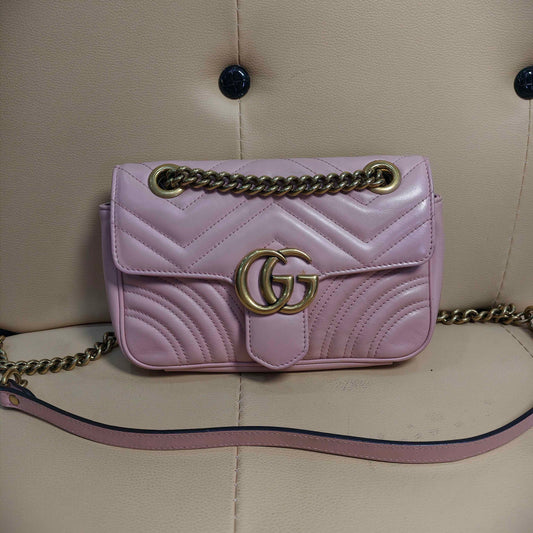 Gucci - GG Marmont - Leather - Pink - (small)