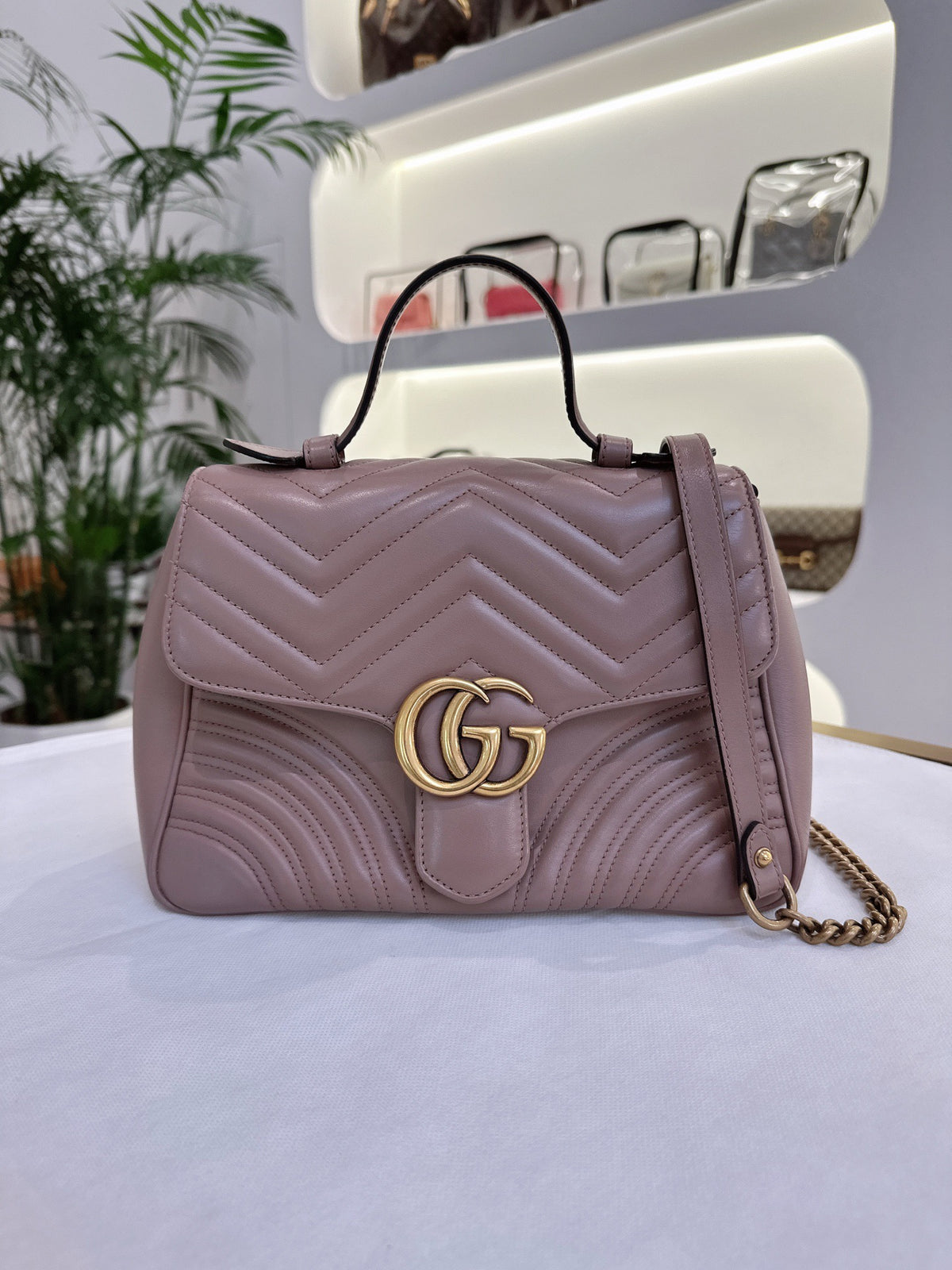 Gucci - GG Marmont - Leather - Pink - (small)