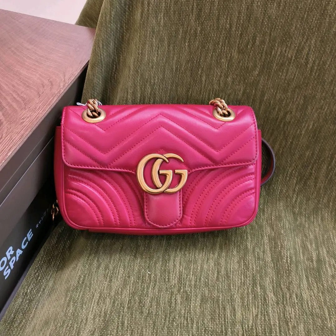 Gucci - GG Marmont - Leather - Pink - (small)