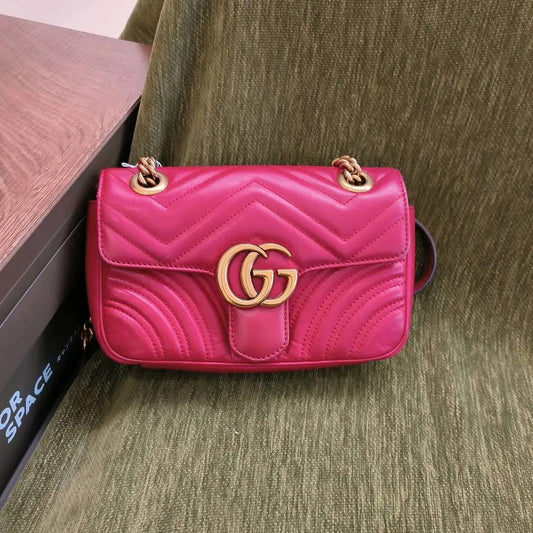 Gucci - GG Marmont - Leather - Pink - (small)