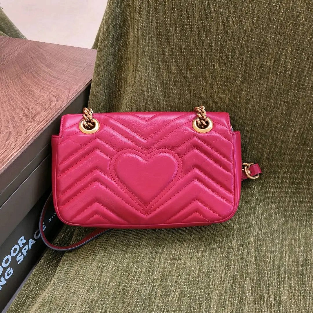 Gucci - GG Marmont - Leather - Pink - (small)